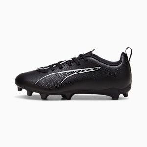 ULTRA 5 PLAY Firm Ground/Artificial Ground Kids' Soccer Cleats, PUMA Black-PUMA White, extralarge