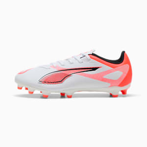 ULTRA 5 PLAY FG/AG Football Boots, PUMA White-PUMA Black-Glowing Red, extralarge