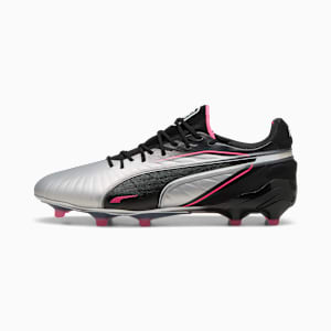 Chaussures de soccer à crampons pour terrain ferme/terrain artificiel KING ULTIMATE Homme, PUMA Silver-PUMA Black-Sun Struck-PUMA White, extralarge