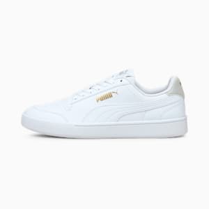 Shuffle Big Kids' Sneakers, Puma White-Puma White-Gray Violet-Puma Team Gold, extralarge