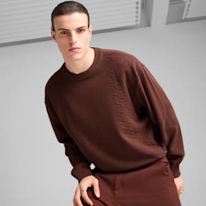 PALAIS ARTISAN Men's Crew Top, Chocotart, extralarge