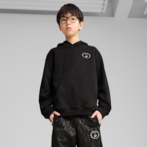 PUMA x HARRY POTTER Big Kids' Relaxed Graphic Hoodie, PUMA Black, extralarge