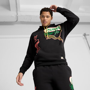 Wardrobe Essentials Bright Lights NYC Flagship Men's Hoodie, PUMA Black, extralarge