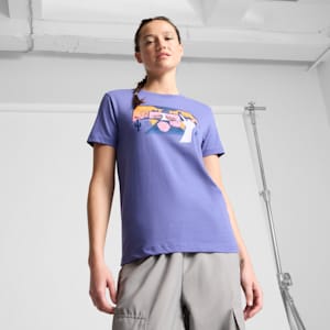 Las Vegas Mirror Women's Tee, Blue Crystal, extralarge