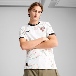 Portugal '25 Away Replica Men's Soccer Jersey, PUMA White-PUMA Black, extralarge
