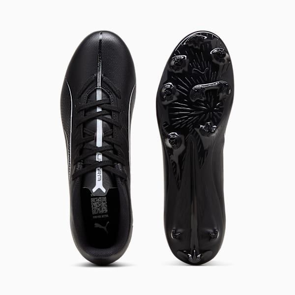 ULTRA 5 PLAY Firm Ground/Artificial Ground Men's Soccer Cleats, PUMA Black-PUMA White, extralarge