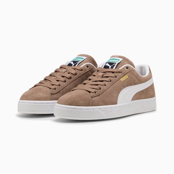 Suede Classic Sneakers, Totally Taupe-PUMA White, extralarge