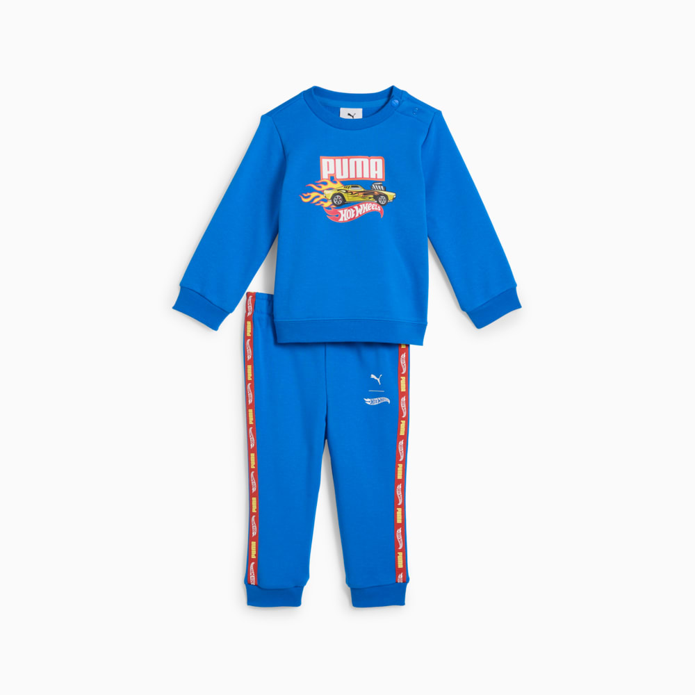 Изображение Puma Детский костюм PUMA x HOT WHEELS Minicats Crew Set Toddler #1: PUMA Team Royal
