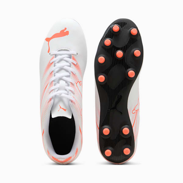 Tacos de futbol ATTACANTO FG/AG, PUMA White-Glowing Red, large-MEX