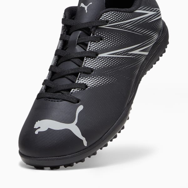 Tacos de futbol ATTACANTO TT para adolescentes, PUMA Black-Silver Mist, large-MEX