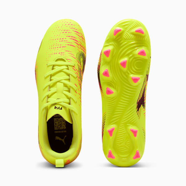 Botines de fútbol FUTURE 8 PLAY FG/AG juvenil, Yellow Alert-PUMA Black-Sun Struck, large-ARG
