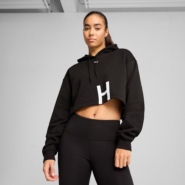 Buzo corto PUMA x HYROX Heavyweight para mujer, PUMA Black, large-ARG