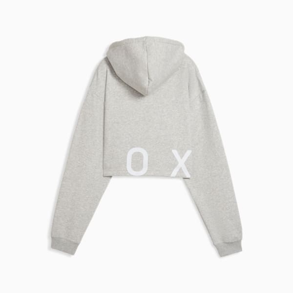 Buzo corto PUMA x HYROX Heavyweight para mujer, Light Gray Heather, large-ARG