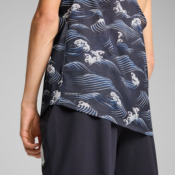 PUMA x SAYSKY Graphic Singlet Men, New Navy, large-MEX