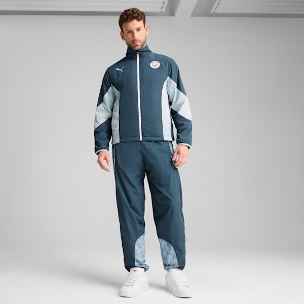 KID SUPER x MANCHESTER CITY Reversible Jacket Men, Gray Skies-Team Light Blue, large-MEX