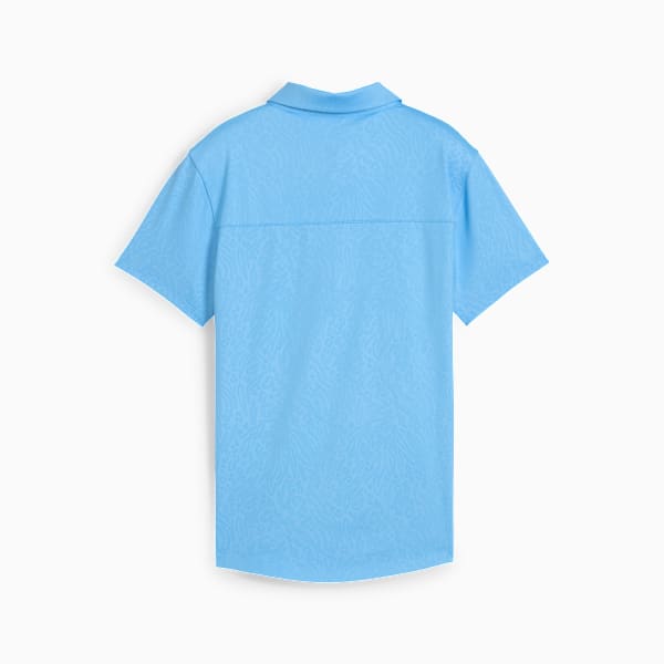 MATTR Animal Deboss Short Sleeve Polo Women, Team Light Blue, large-ZAF