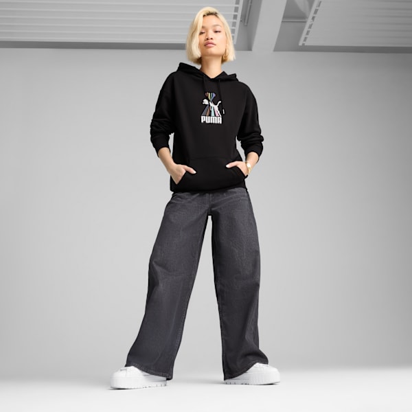 EQUAL LOVE CONFEDERATION Graphic Hoodie Unisex, PUMA Black, large-MEX