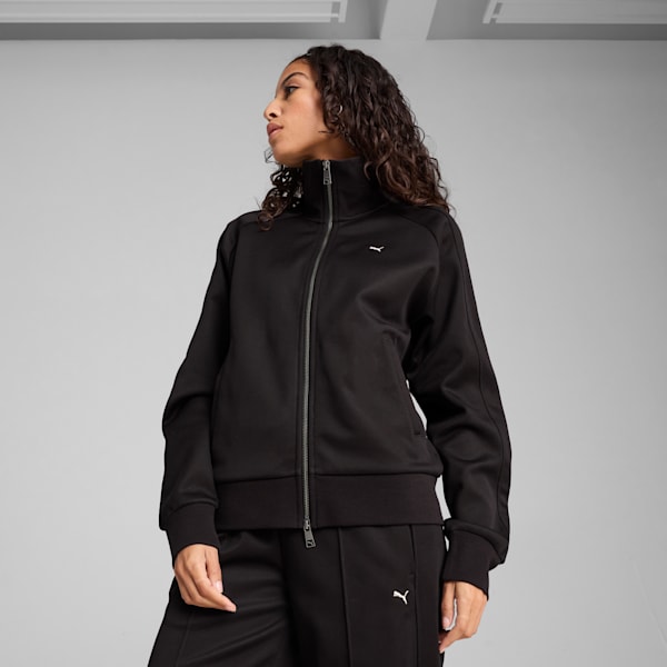 T7 Track Jacket Women, PUMA Black, large-MEX