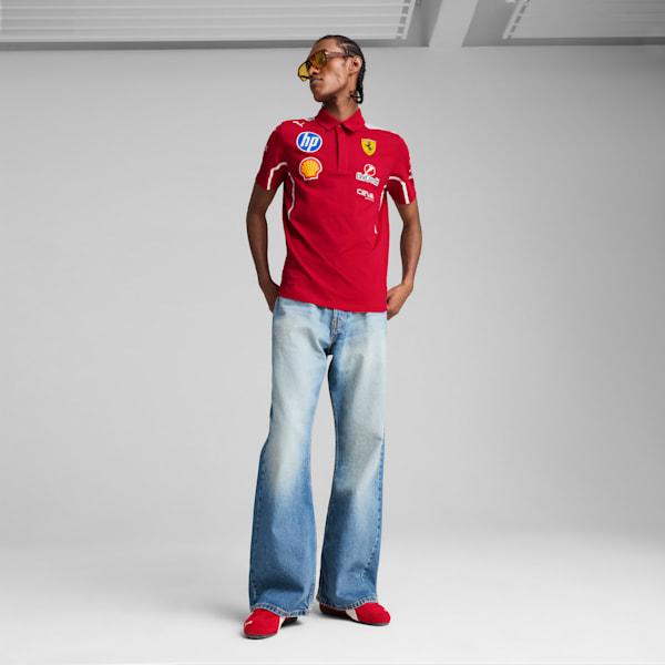 Scuderia Ferrari HP 2025 Team Polo Men, Dark Cherry, large-MEX