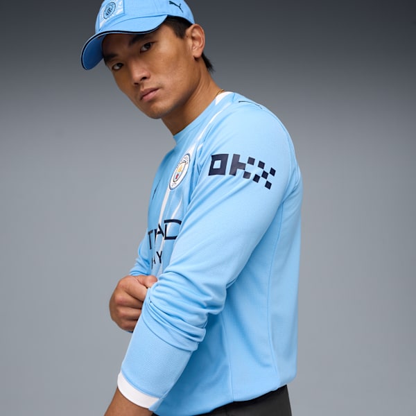 Manchester City 25/26 Long Sleeve Home Jersey Men, Team Light Blue-PUMA White, large-MEX